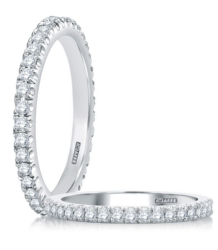 A.JAFFE 14K White Gold Diamond Eternity Band