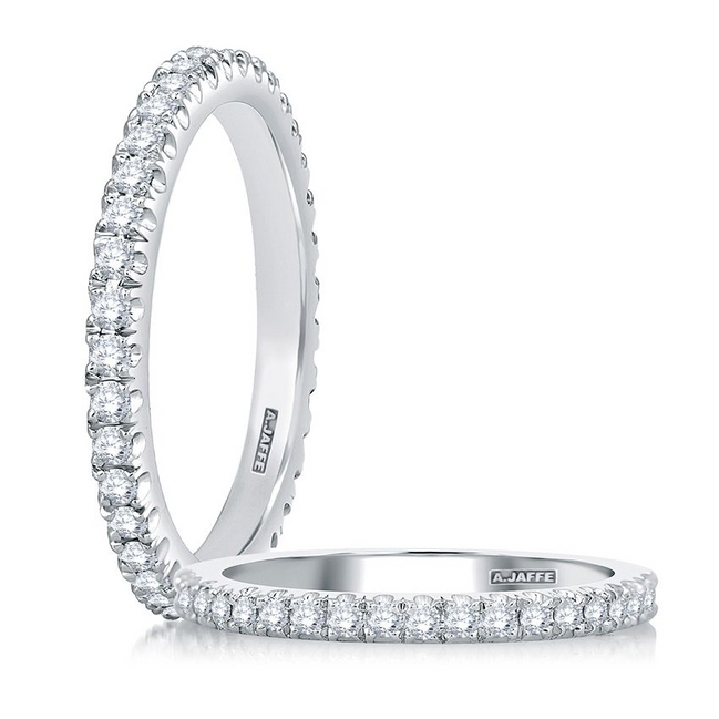 A.JAFFE 14K White Gold Diamond Eternity Band
