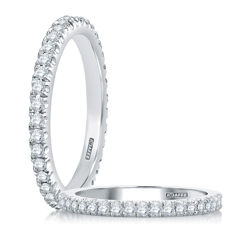 A.JAFFE 14K White Gold Diamond Eternity Band