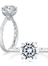A.JAFFE Solitaire Engagement Ring With Peekaboo Diamonds
