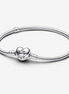 Pandora Moments Heart Clasp Snake Chain Bracelet Size 19