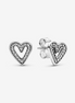 Pandora Moments Sparkling Freehand Heart Stud Earrings