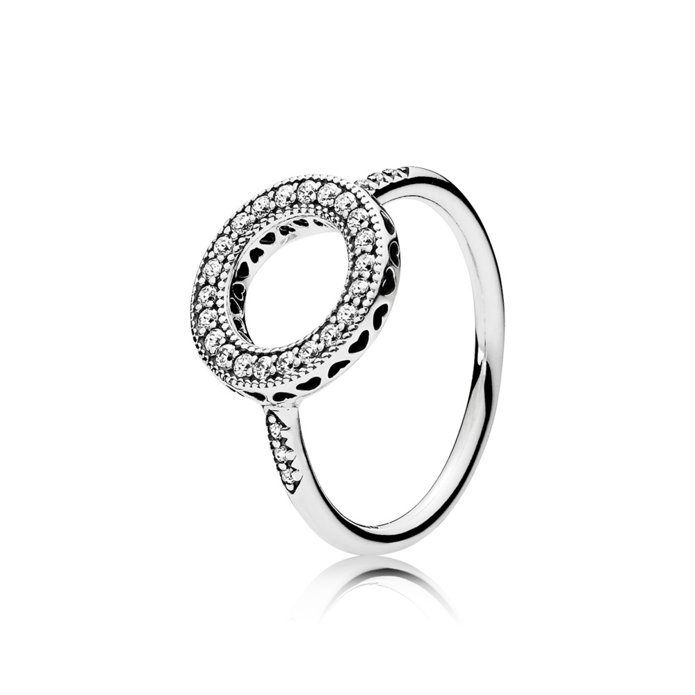 Pandora Sparkling Halo Ring Size 6
