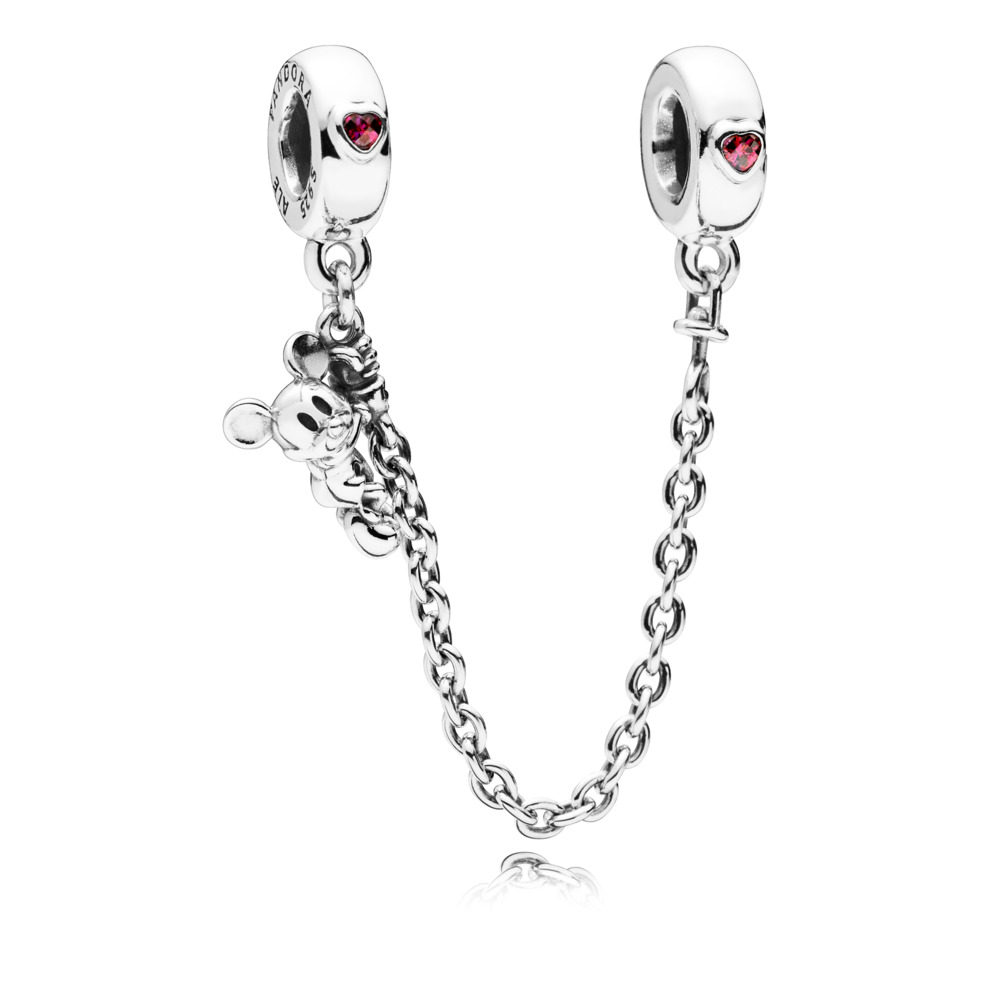 Pandora Disney Climbing Mickey Mouse Safety Chain Charm