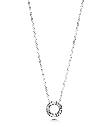 Pandora Timeless Logo Pavé Circle Collier Necklace 45 cm