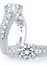 A.JAFFE 14K White Gold Diamond Pave Metropolitan Engagement Ring