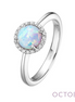 Lafonn 1.05 CTW Simulated Diamond and Simulated Opal October Birthstone Ring Size 6