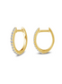 Lafonn 0.24 CTW Simulated Diamond Gold Overlay Oval Huggie Hoop Earrings