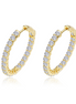 LaFonn 2.00 CTW Simulated Diamond Inside/Out Round Hoop Earrings