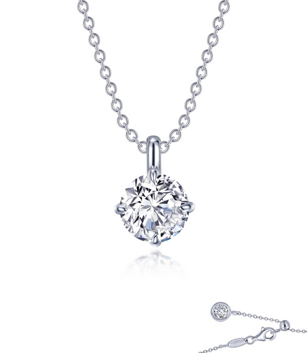 Lafonn 2 CTW Simulated Diamond Round Solitaire Necklace