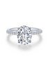 LaFonn 3 CTW Simulated Diamond Oval Solitaire Engagement Ring Size 7