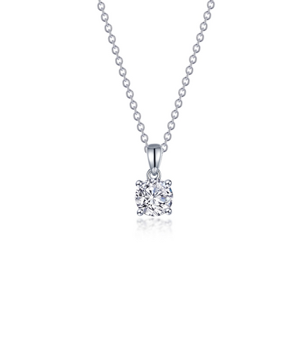 Lafonn 0.50 CTW Simulated Diamond 4 Prong Round Solitaire Necklace