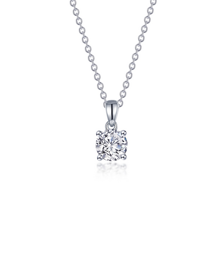 LaFonn 0.85 CTW Simulated Diamond 4 Prong Solitaire Necklace