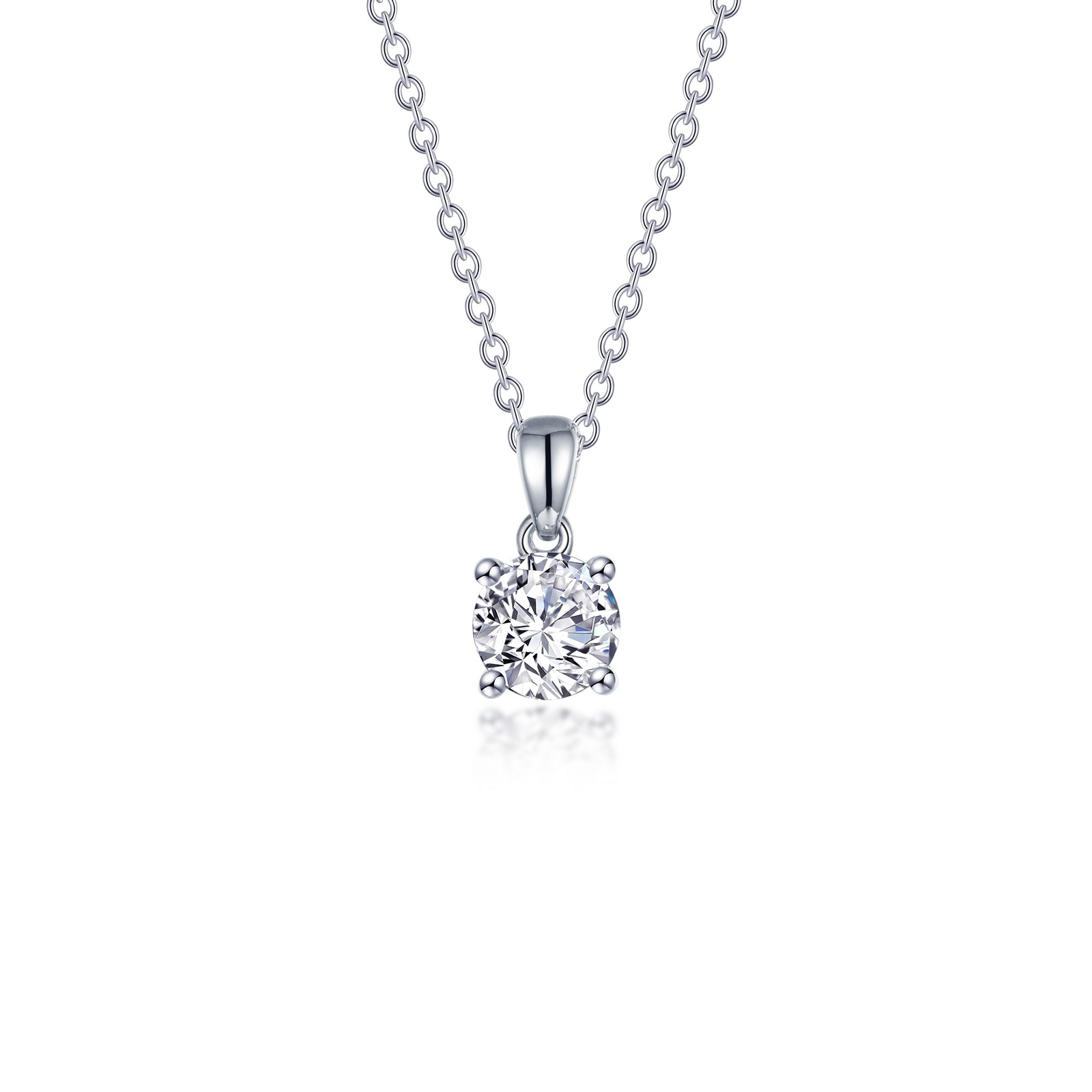LaFonn 1 CTW Simulated Diamond 4 Prong Solitaire Necklace