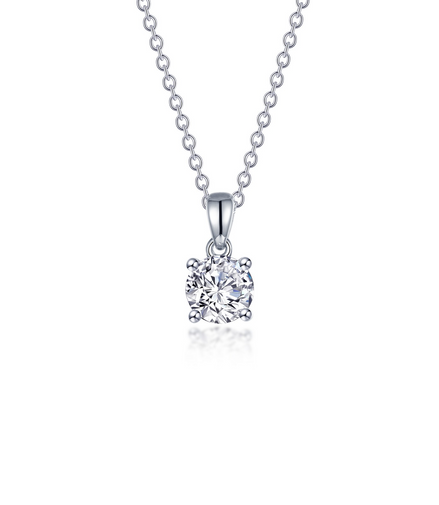 LaFonn 1 CTW Simulated Diamond 4 Prong Solitaire Necklace