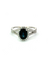 Ladies 14K White Gold Sapphire And Diamond Ring