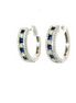Sapphire And Diamond Oval Hoop Earrings