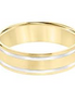 Men's Goldman 14K Yellow Gold Flat Edge Carved Wedding Band