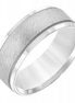 Men's 14K White Gold Satin Finish Wedding Band Size 10