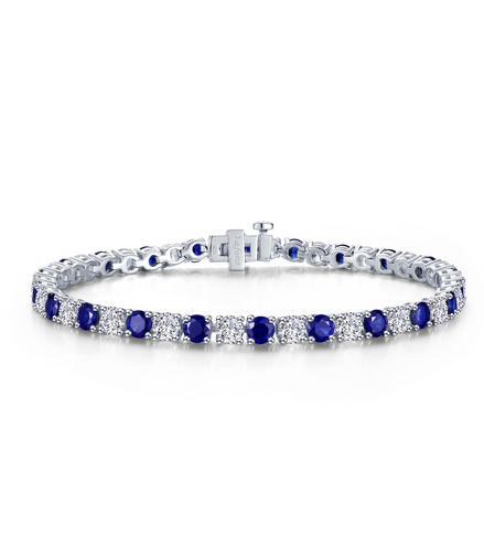 Lafonn 11 CTW Simulated Diamond And Lab Grown Sapphire Classic Tennis Bracelet
