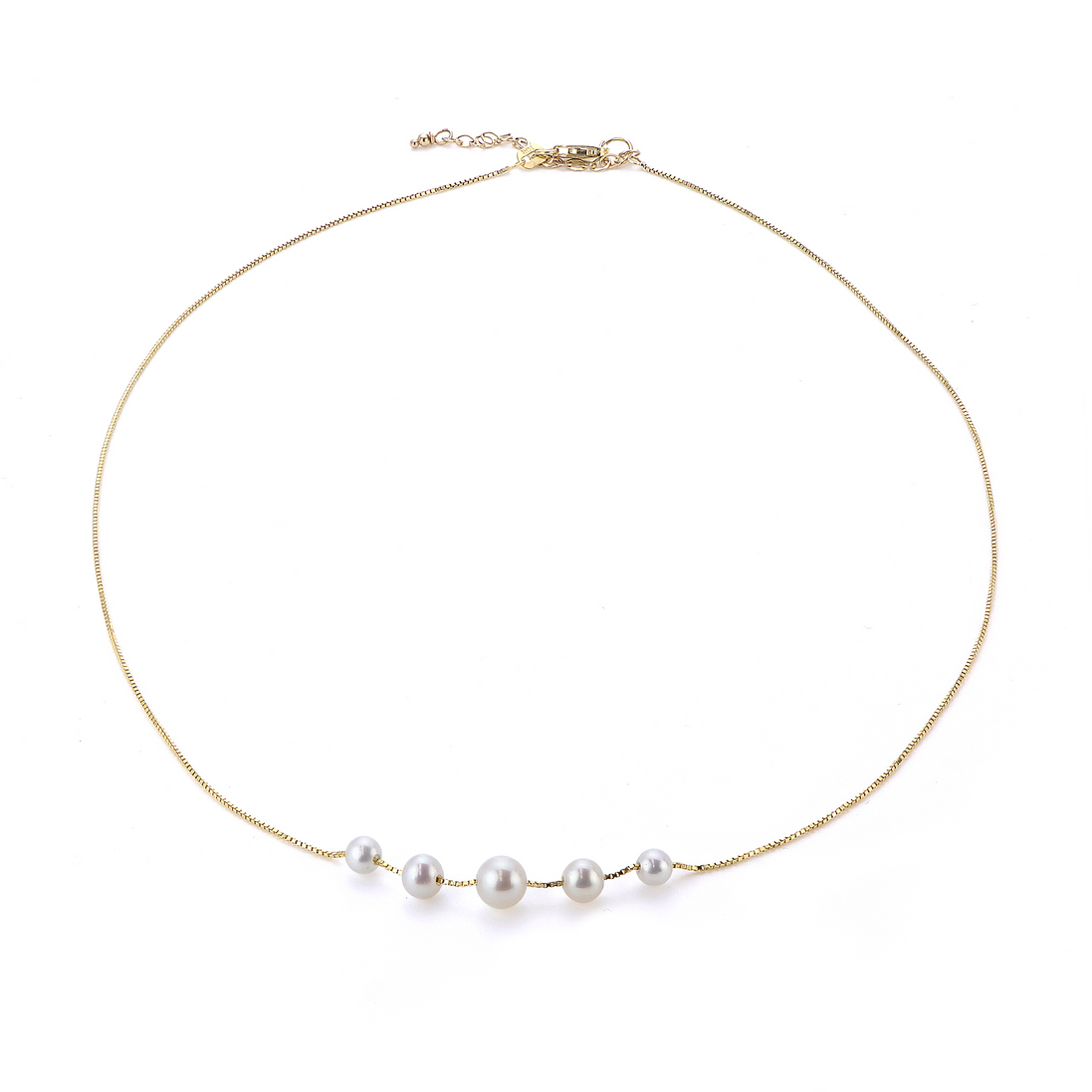 14k Yellow Gold and Pearl Necklace