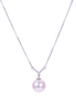 Imperial Pearl Ladies 14KT White Gold Akoya Pearl And Diamond Necklace