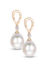 Imperial Pearl 14K Yellow Gold 0.03 CTW Diamond and Freshwater Pearl Drop Earrings