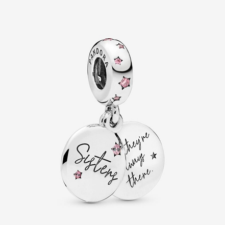 Pandora Moments Silver Forever Sisters Dangle Charm