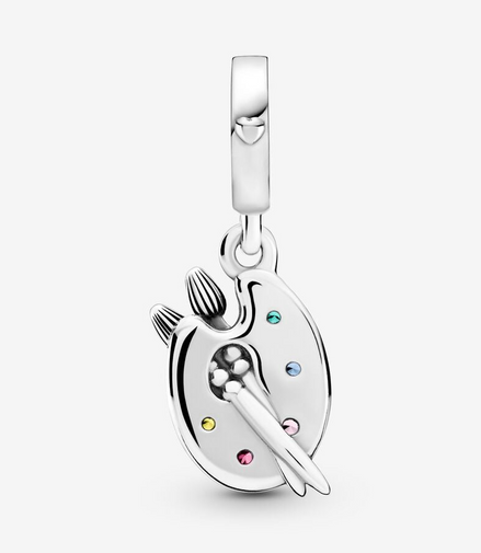 Panodra Moments Silver Artist's Palette Dangle Charm