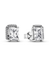 Pandora Timeless  Rectangular Sparkling Halo Stud Earrings