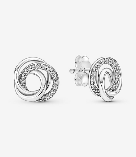Pandoa Moments Family Always Encircled Stud Earrings