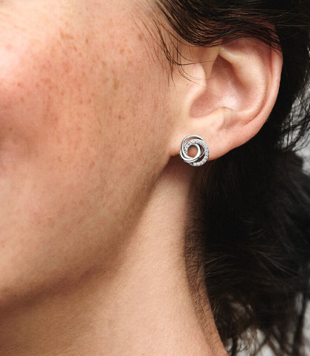 Pandoa Moments Family Always Encircled Stud Earrings