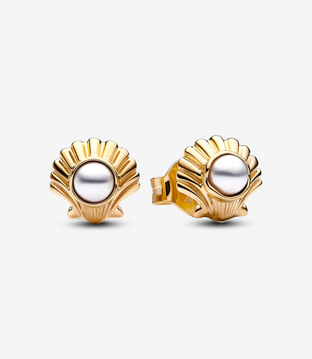 Pandora Disney The Little Mermaid Seashell Stud Earrings