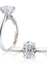 A. Jaffe Classic Solitaire Oval Center Diamond Engagement Ring