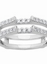 14K White Gold Solitaire Diamond Enhancer Wedding Band Insert