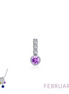 Lafonn 0.17 CTW Simulated Diamond And Simulated Amethyst February Birthstone Love Pendant