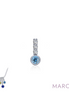 Lafonn 0.17 CTW Simulated Diamond And Aquamarine March Birthstone Love Pendant