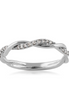 14K White Gold And 0.10 CTW Diamond Stackable Fashion Band