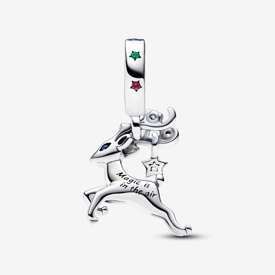 Pandora Moments Magical Christmas Reindeer Dangle Charm