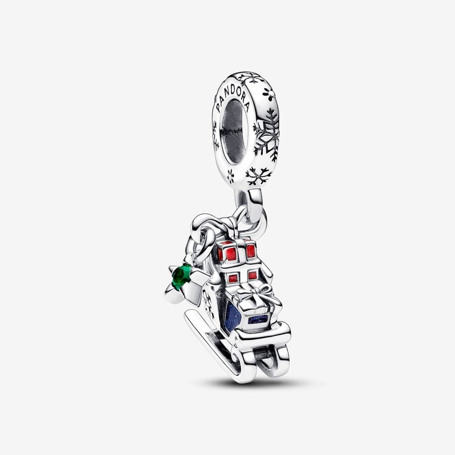 Pandora Moments Christmas Sleigh  Dangle Charm