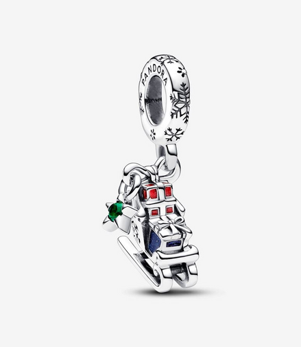 Pandora Moments Christmas Sleigh  Dangle Charm