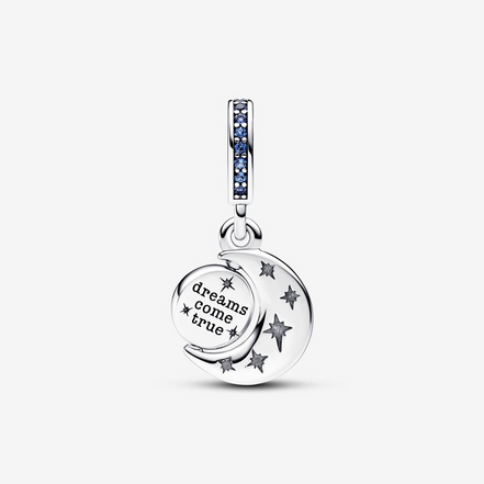 Pandora Moments Sparkling Moon Spinning Dangle Charm