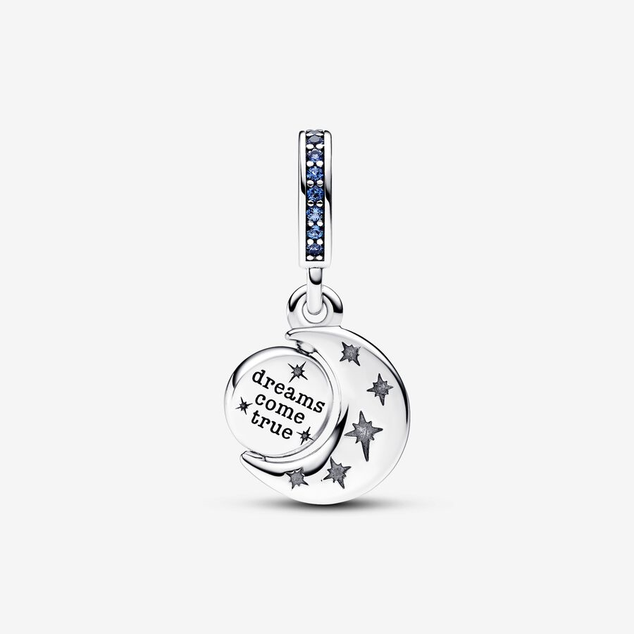 Pandora Moments Sparkling Moon Spinning Dangle Charm