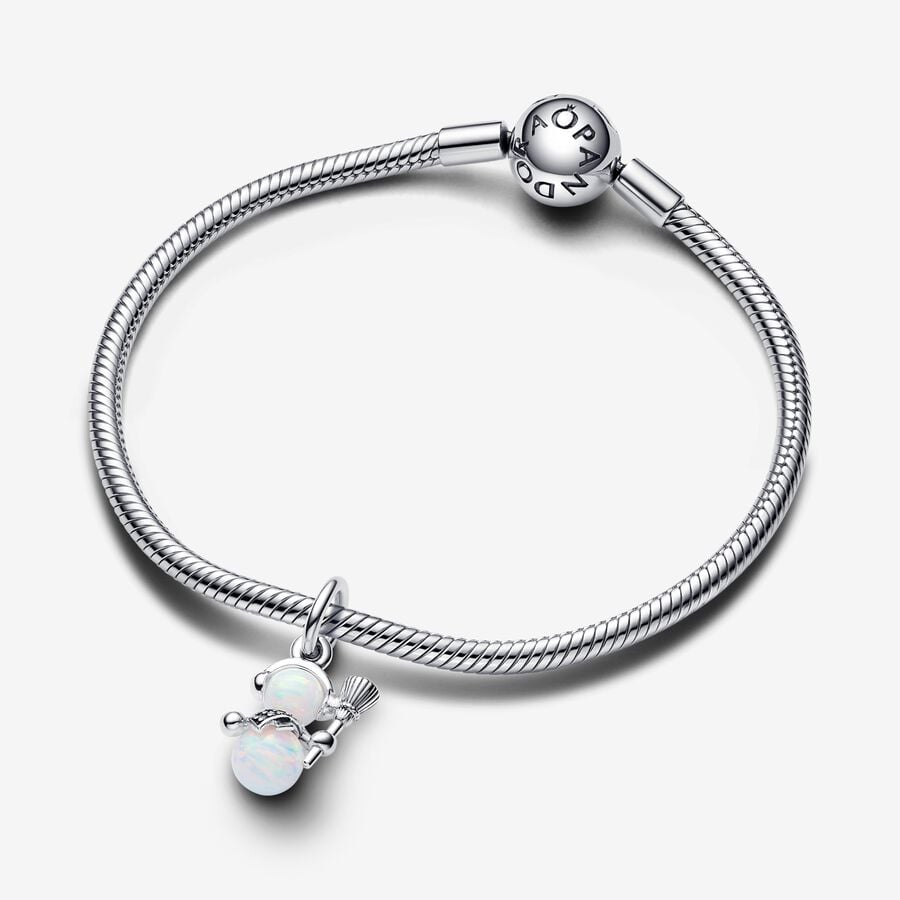 Pandora Moments Opalescent Snowman Dangle Charm
