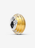 Pandora Moments Shooting Star Grooved Yellow Murano Glass Charm