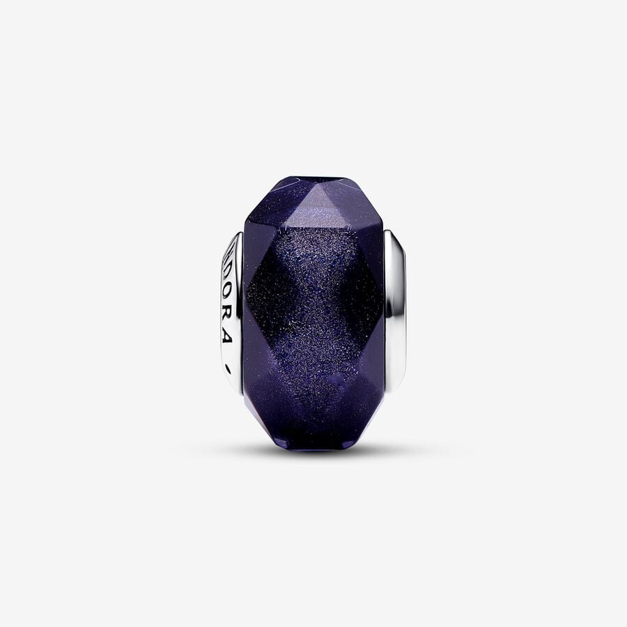 Pandora Moments Faceted Purple Murano Glass Charm
