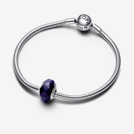 Pandora Moments Faceted Purple Murano Glass Charm
