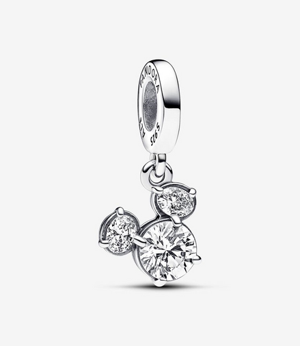 Disney X Pandora Mickey Mouse Sparkling Head Silhouette Dangle Charm