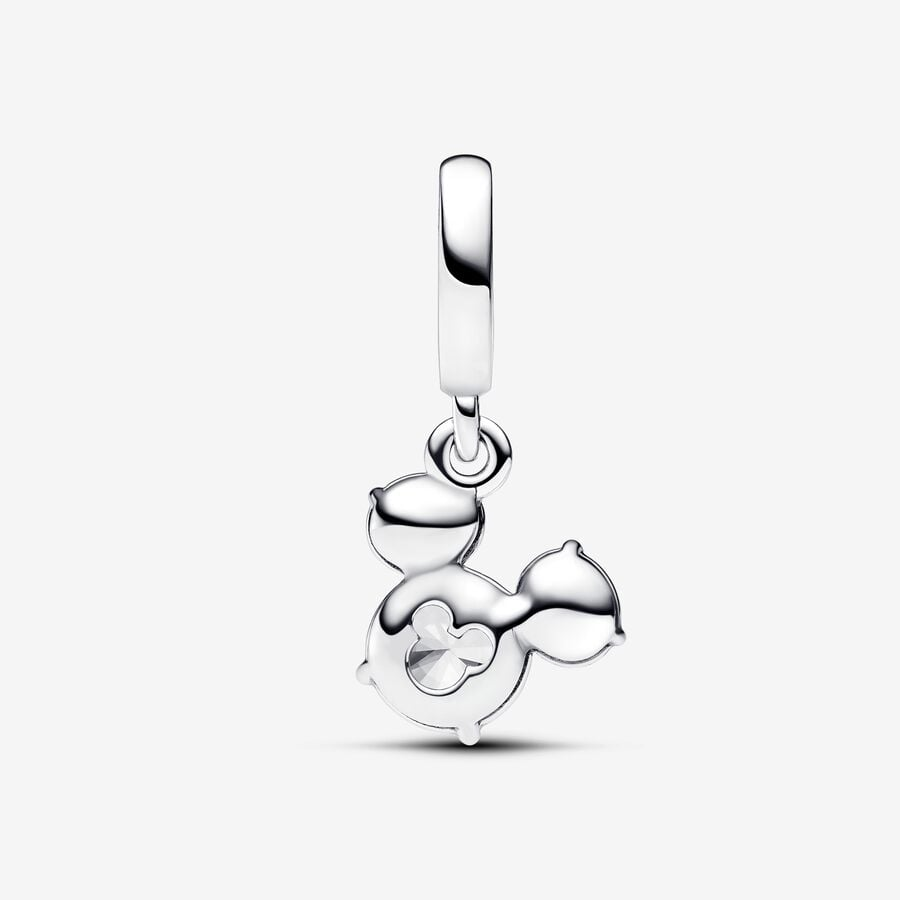 Disney X Pandora Mickey Mouse Sparkling Head Silhouette Dangle Charm