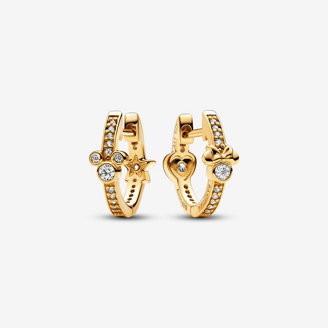 Disney X Pandora Mickey Mouse & Minnie Mouse Sparkling Hoop Earrings